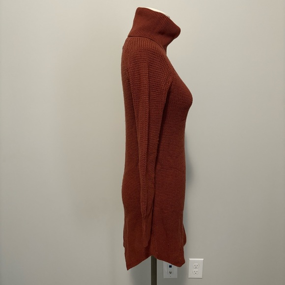 Aritzia Wilfred Free Bianca Dress Sweater Dress Size XXS Rust Red Merino Wool - Picture 6 of 14